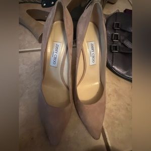 Nude jimmy Choo suede pump.   Worn once   Excellent condition.   150 obo